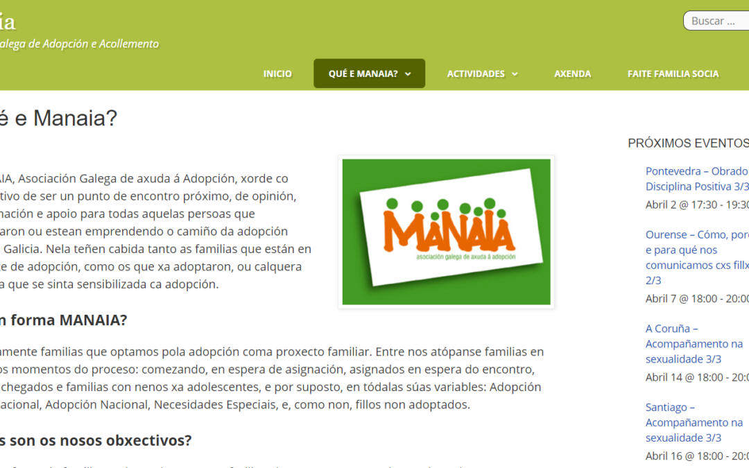 MANAIA: Asociación Gallega de Ayuda a la Adopción [Asociación Galega de Axuda á Adopción]